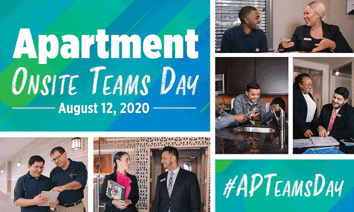 Celebrate Onsite Apartment Teams this August 12, 2020  #APTeamsDay