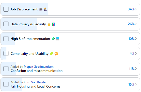 🎉 Poll Time: What’s Your Biggest Concern with AI in Multifamily? 🏢🤖Hey, multifamily fam and insiders! As AI continues to make its way into our industry, it brings excitement and some burning questions. Kristi Fickert and I want to hear from you so cast your vote and drop your thoughts in the comments.