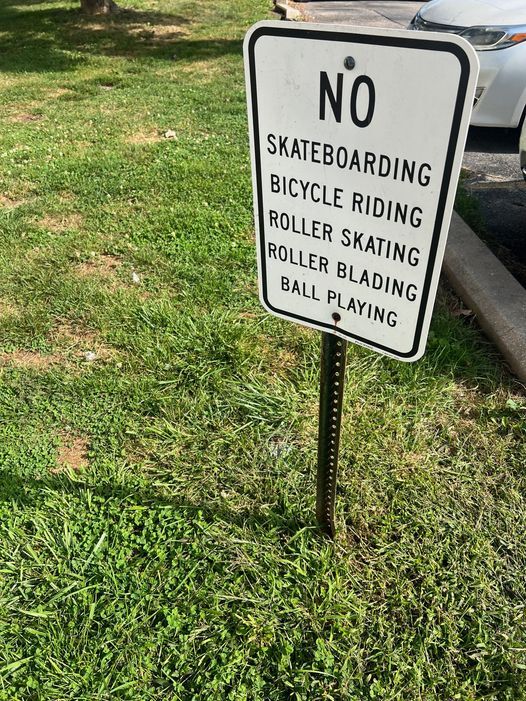 Touring a apartment complex for possible acquisition where as you can see having fun is strictly prohibited. We will change that if we buy it!