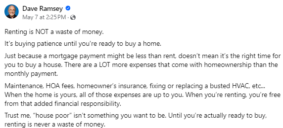 One day they're putting in a maintenance request to have a lightbulb changed, while their rent is late, and the next day they're putting in their notice because they bought a house. Sure, good luck with that.