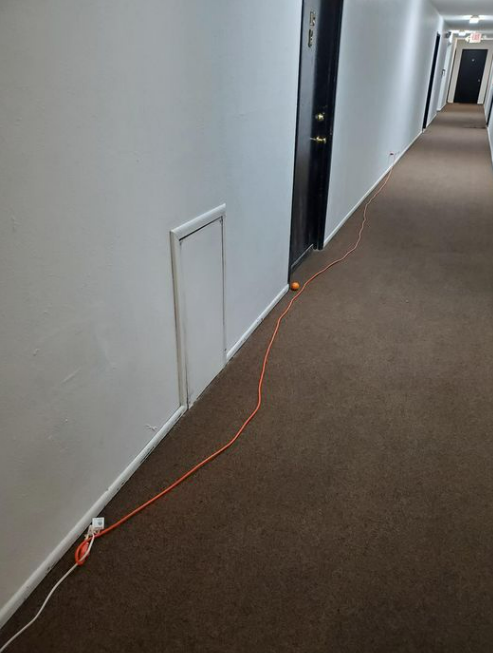 Property Manager: Stewart what should I do about this resident who didn’t pay for their electric running a extension cord to the outlet on our common meter?Stewart: Before we get to that, let’s talk about why there is an orange on the floor.